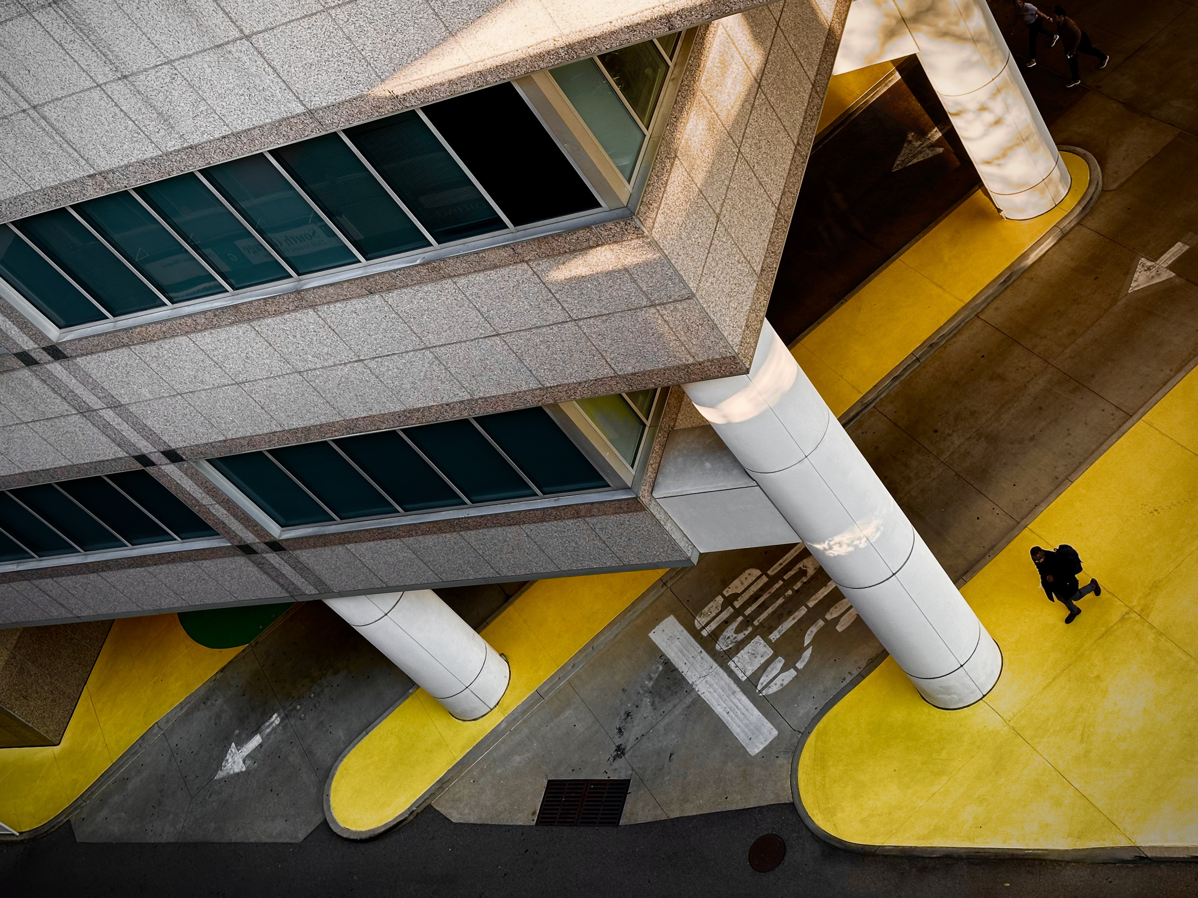 Man walking past the Vanderbilt Children's Hospital